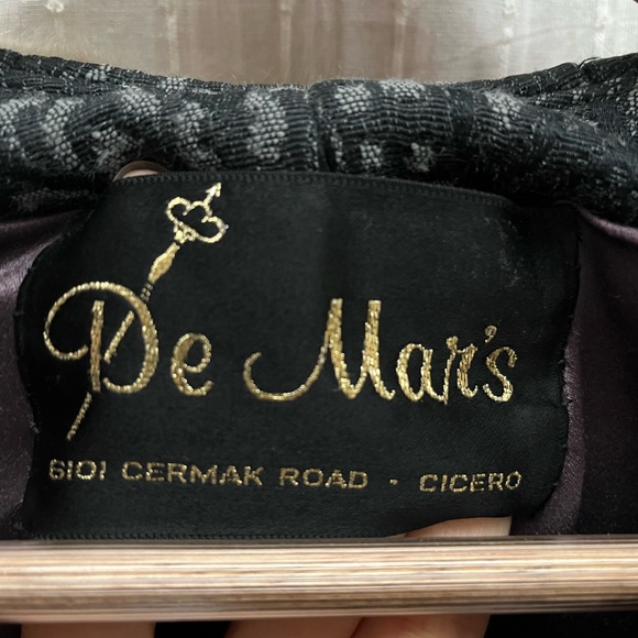 COPY - VTG Golet Brocade Womens Coat Classic Fit Natural Mink Collar - Picture 6 of 14